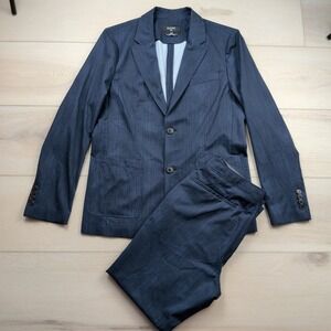 Rhone Commuter Blazer & Pants Set Navy Blue Textured Stretch Suit Mens M 30x28